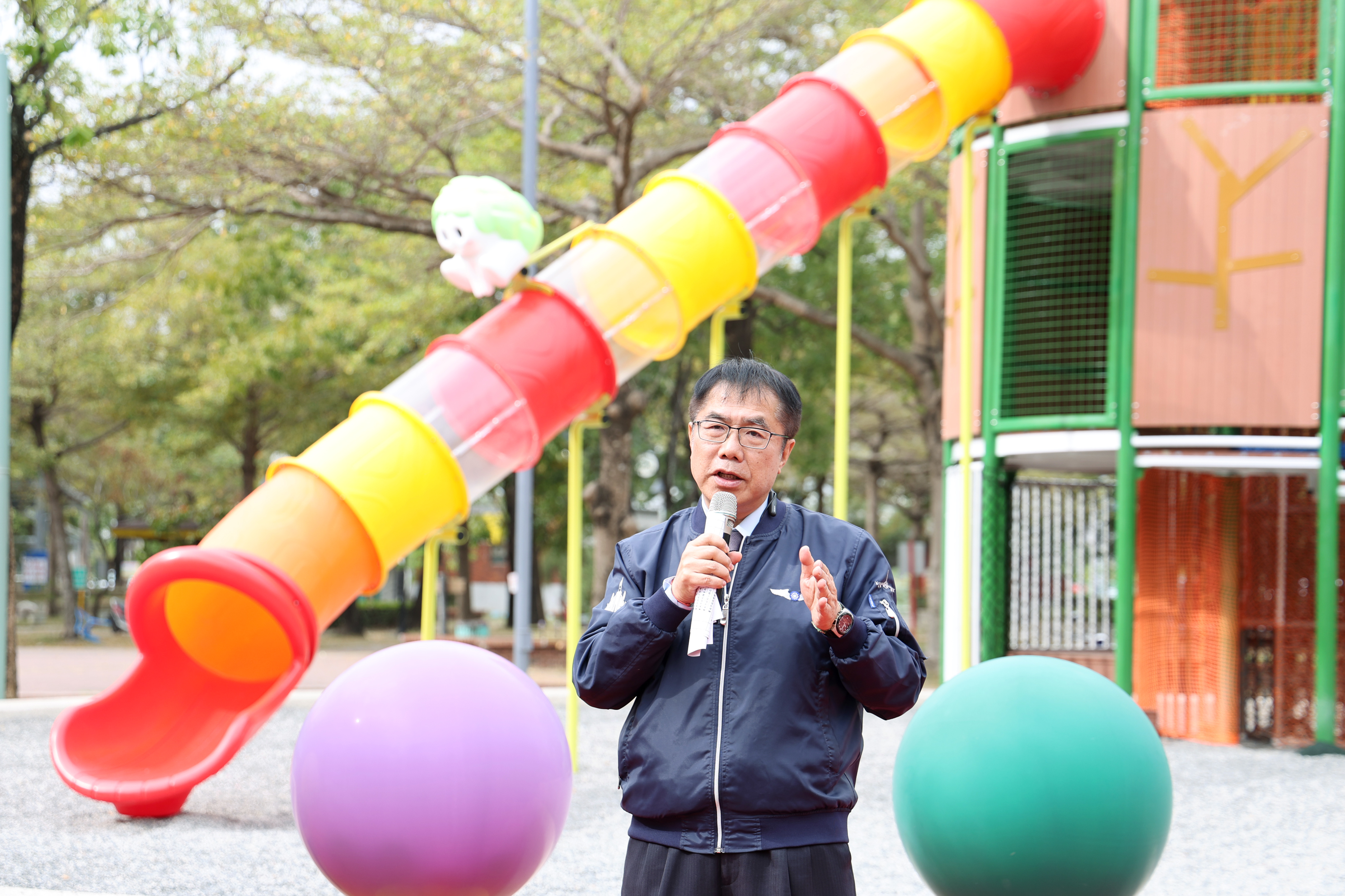 台南歸仁區運動公園特色遊具場完工啟用  黃偉哲盼未來能完成更多特色公園以提供市民更多遊憩空間