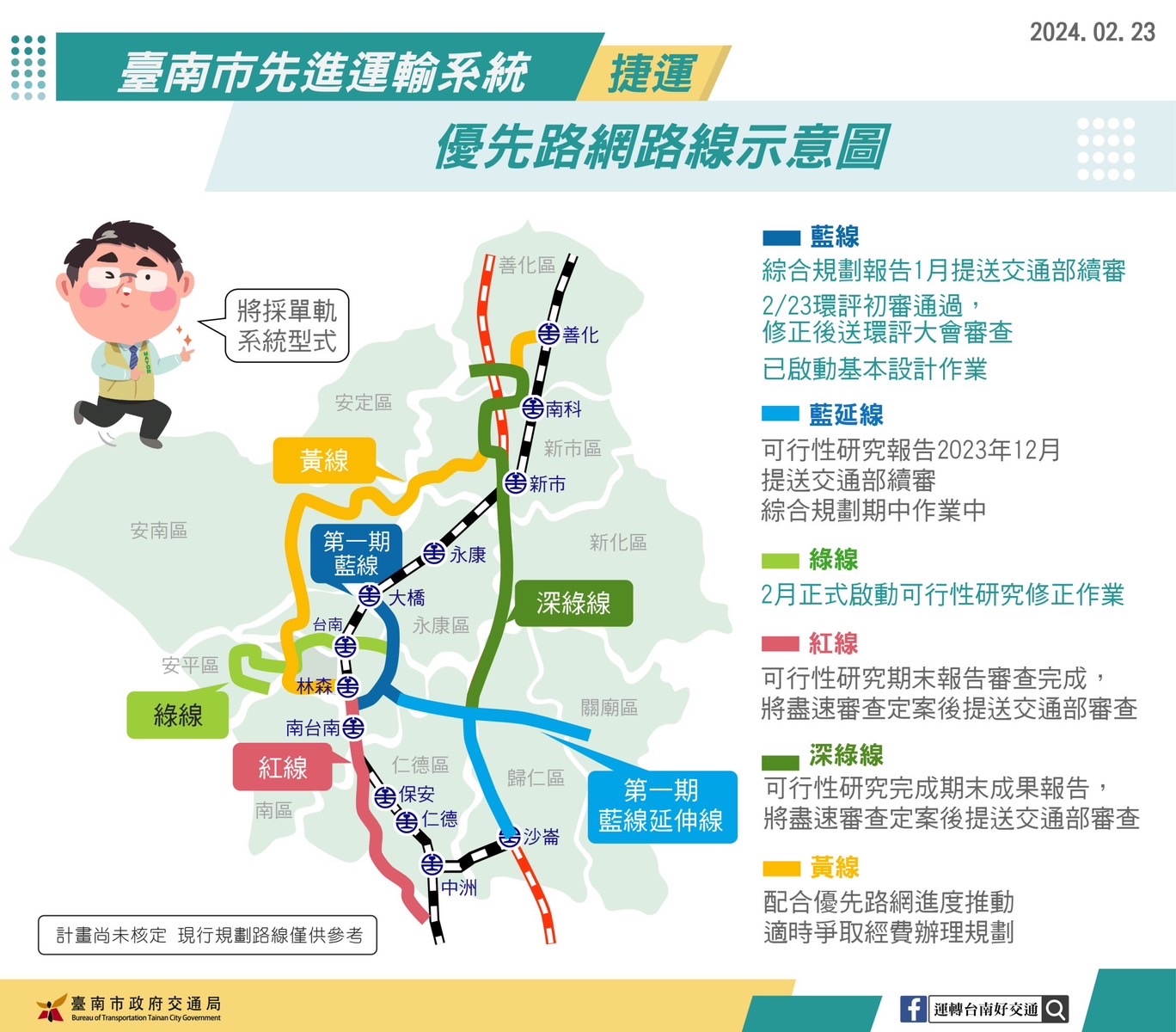 本市捷運第一期藍線通過環評專案小組初審