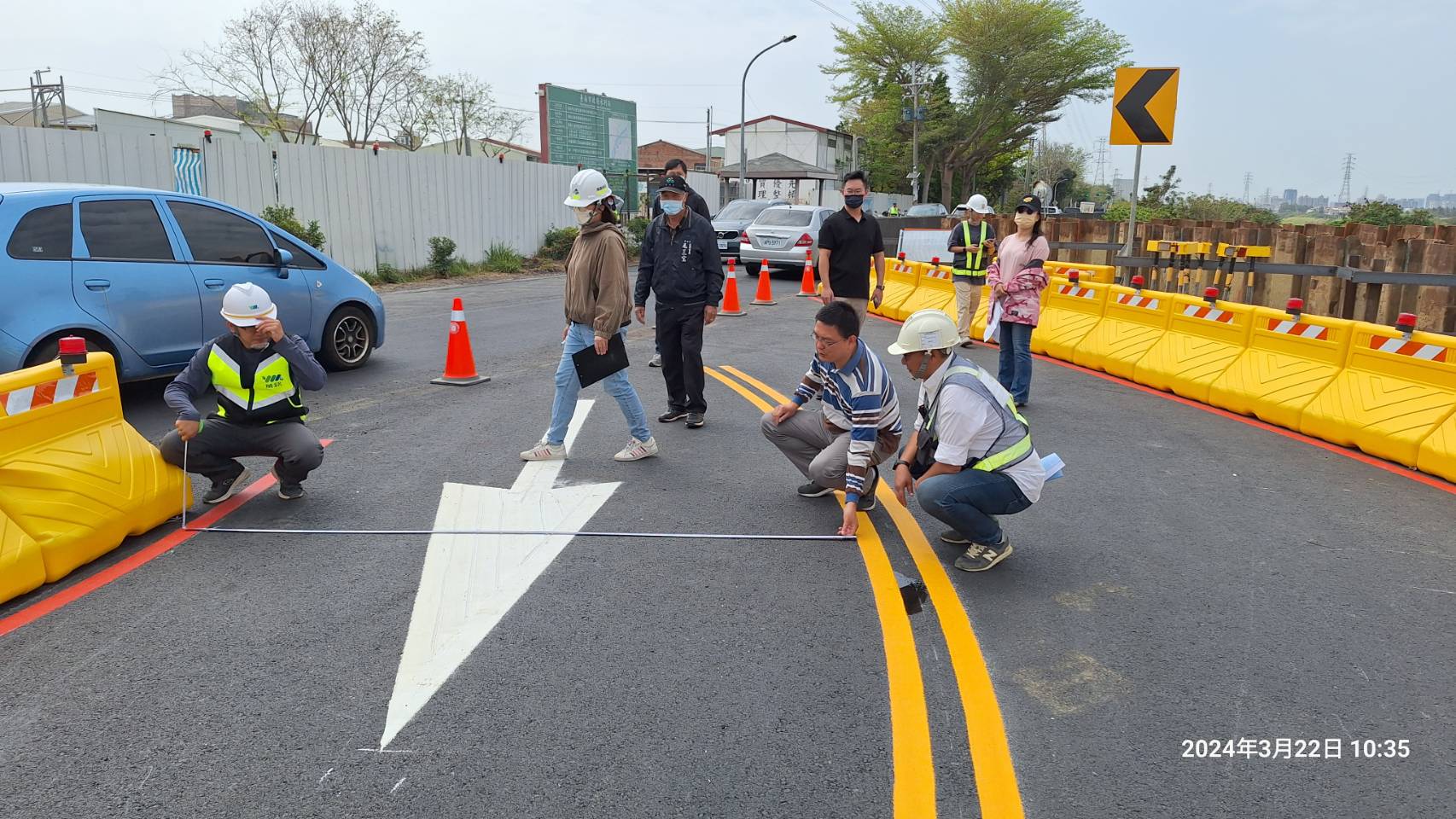 鹽水溪左岸河堤道路3/23起施工  車輛請改道行駛便橋並減速慢行