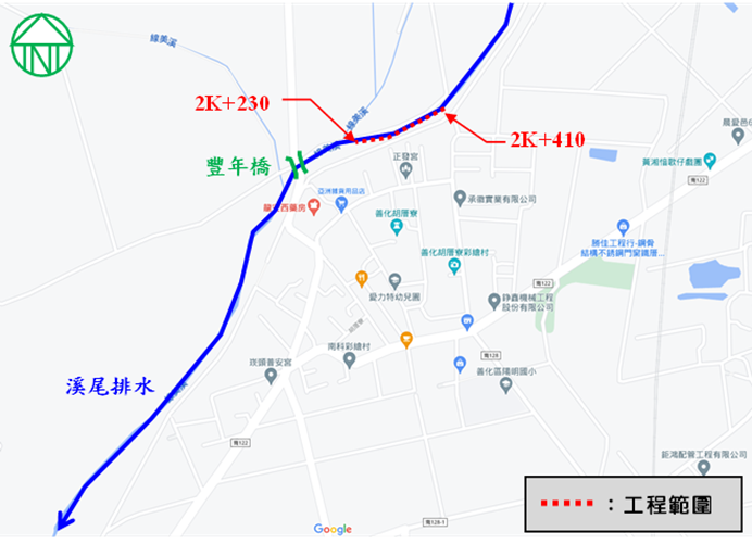 黃偉哲市長爭取經費辦理溪尾排水護岸改善   提升區域防洪效益