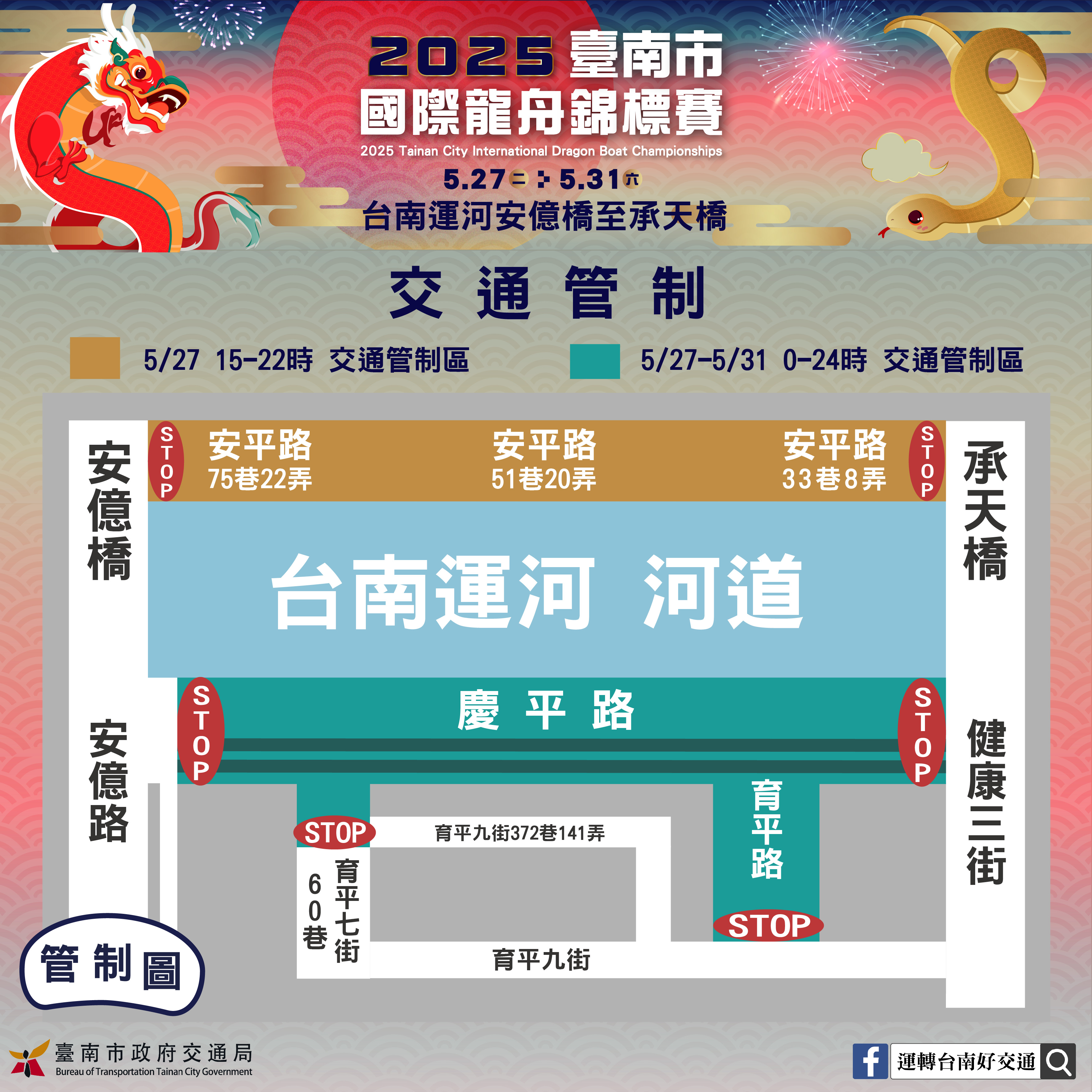 2025臺南市國際龍舟錦標賽登場  交通管制、停車、精彩表演、市集資訊一次看
