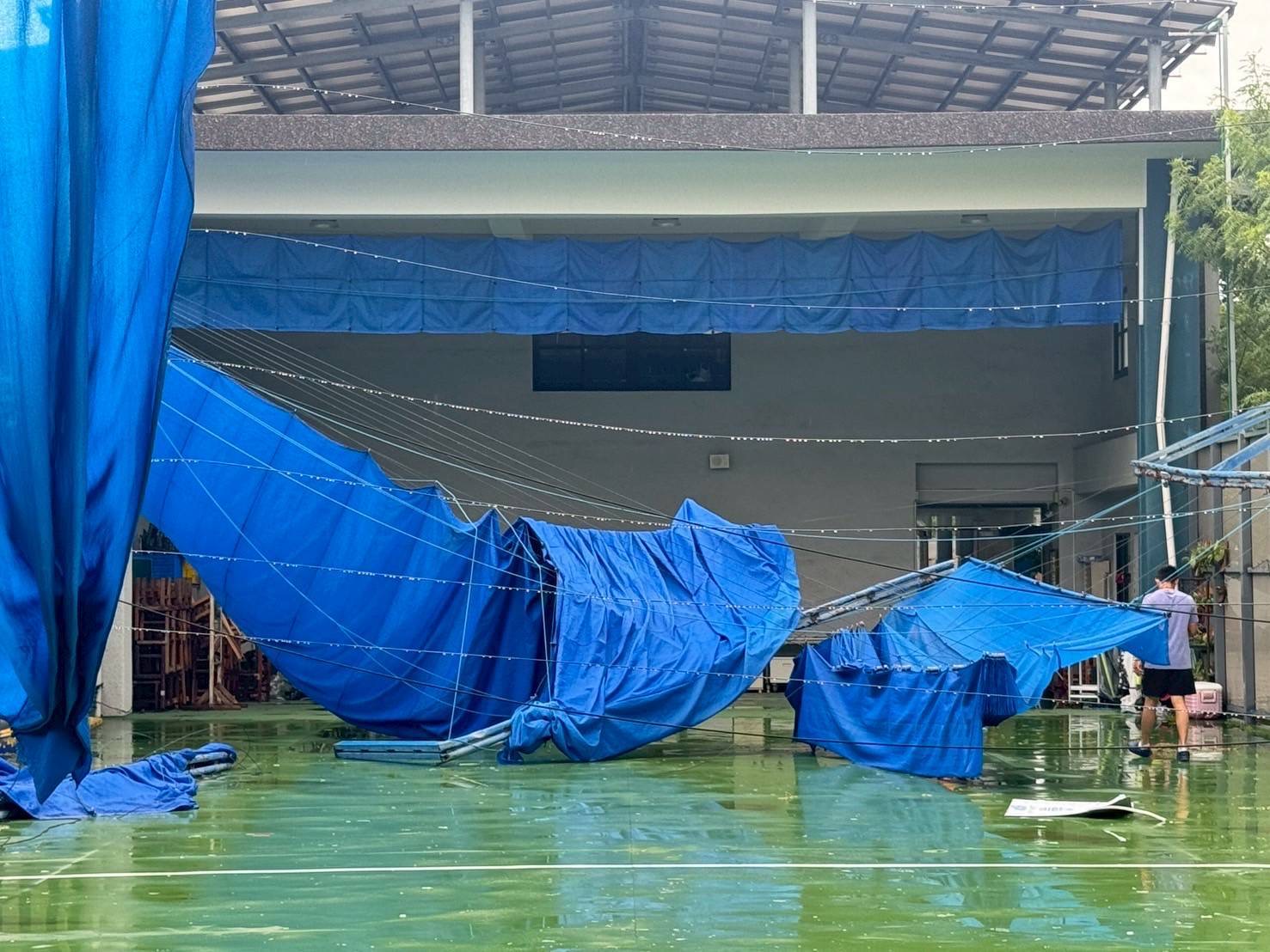 丹娜絲颱風肆虐 南市國中小教職員與社區齊力復原校園環境 全面防堵登革熱疫情