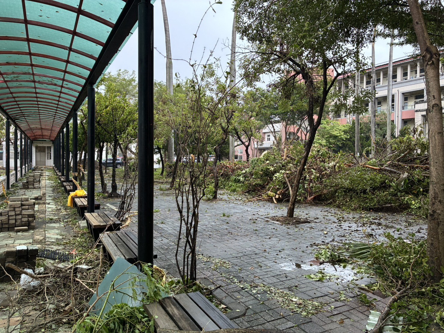 教育部長視察臺南市丹娜絲颱風災損學校 允專案補助三校迫切改善需求