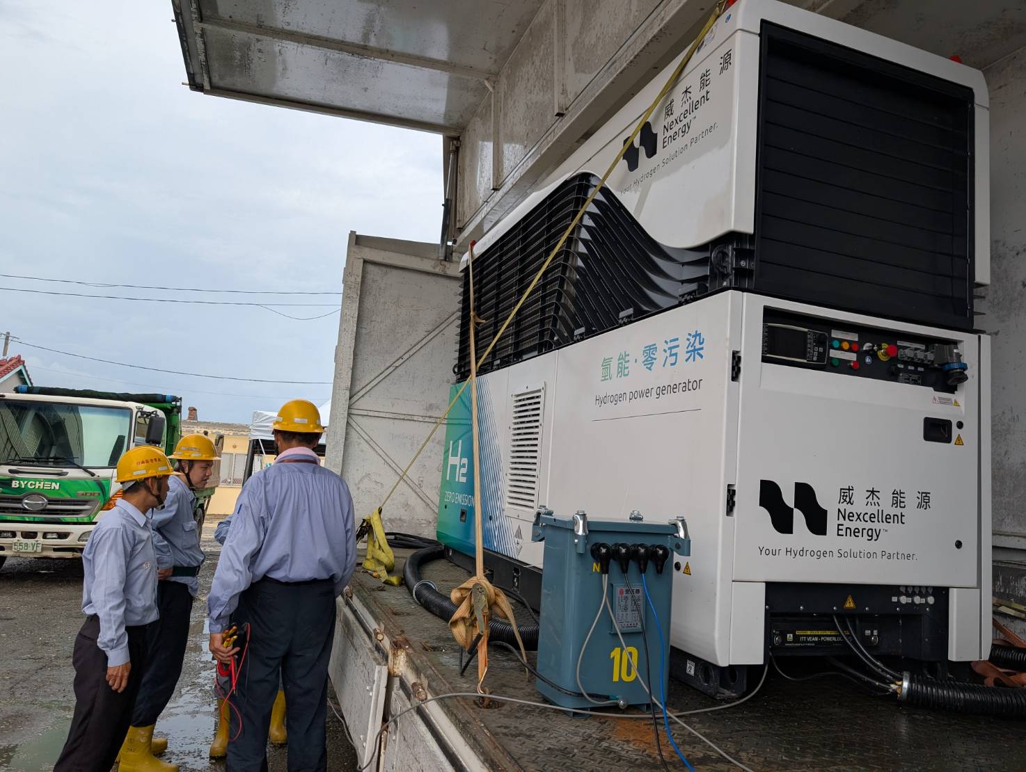 氫能發電供應災區，總統稱許市府作為
