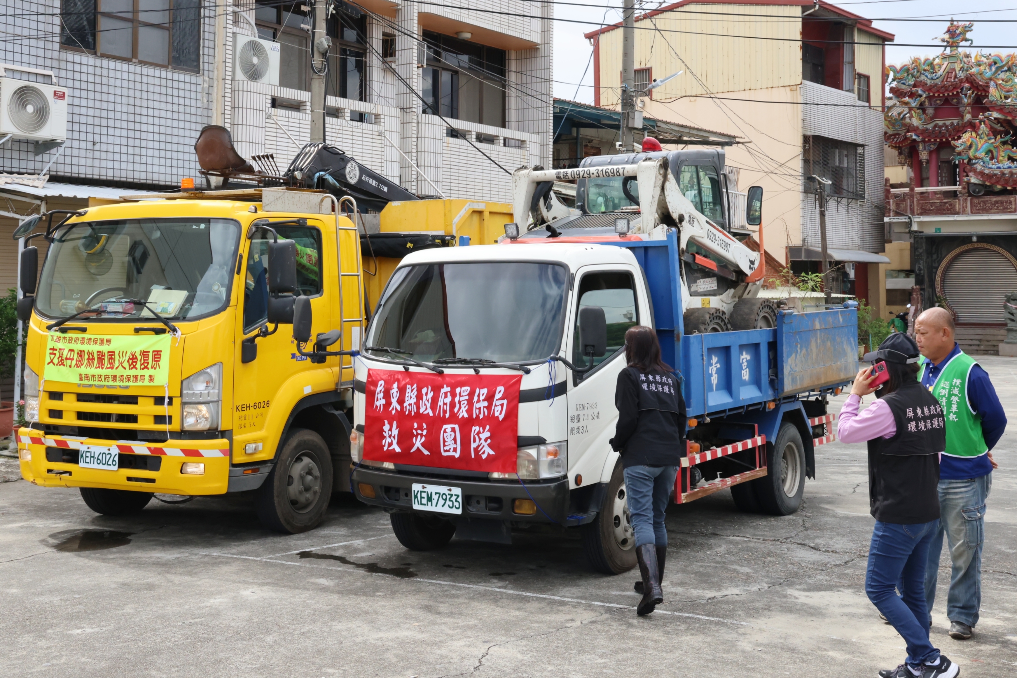 勘災不停歇　黃偉哲親赴鹽水感謝屏東、高雄支援災區復原