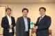 黃市長與山崎誠眾議員（中）、田嶋要眾議員（左）合影