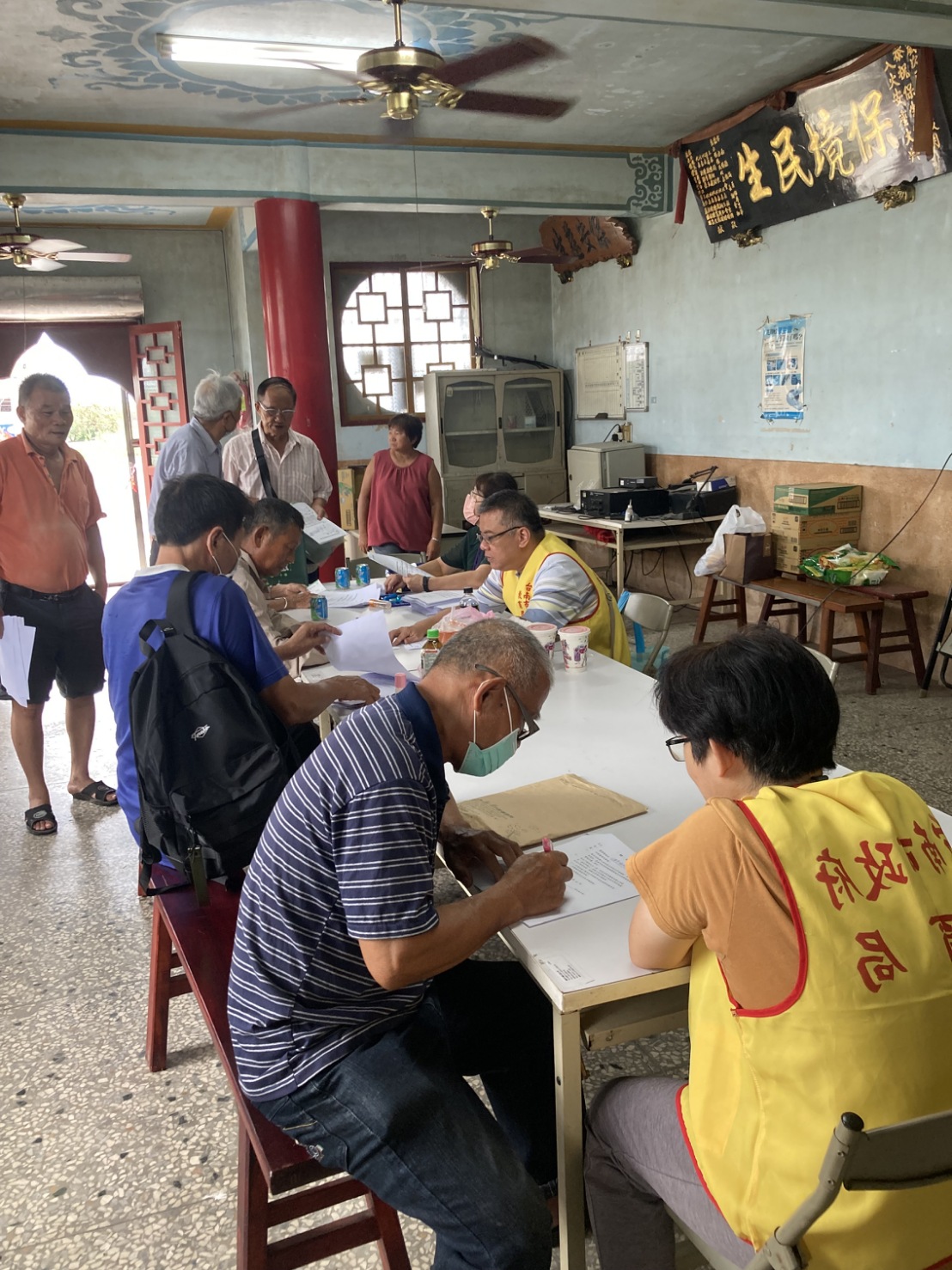 臺南市因應丹娜絲風災成立聯合服務中心 教育局人員進駐鹽水協助民眾各項災後復原工作