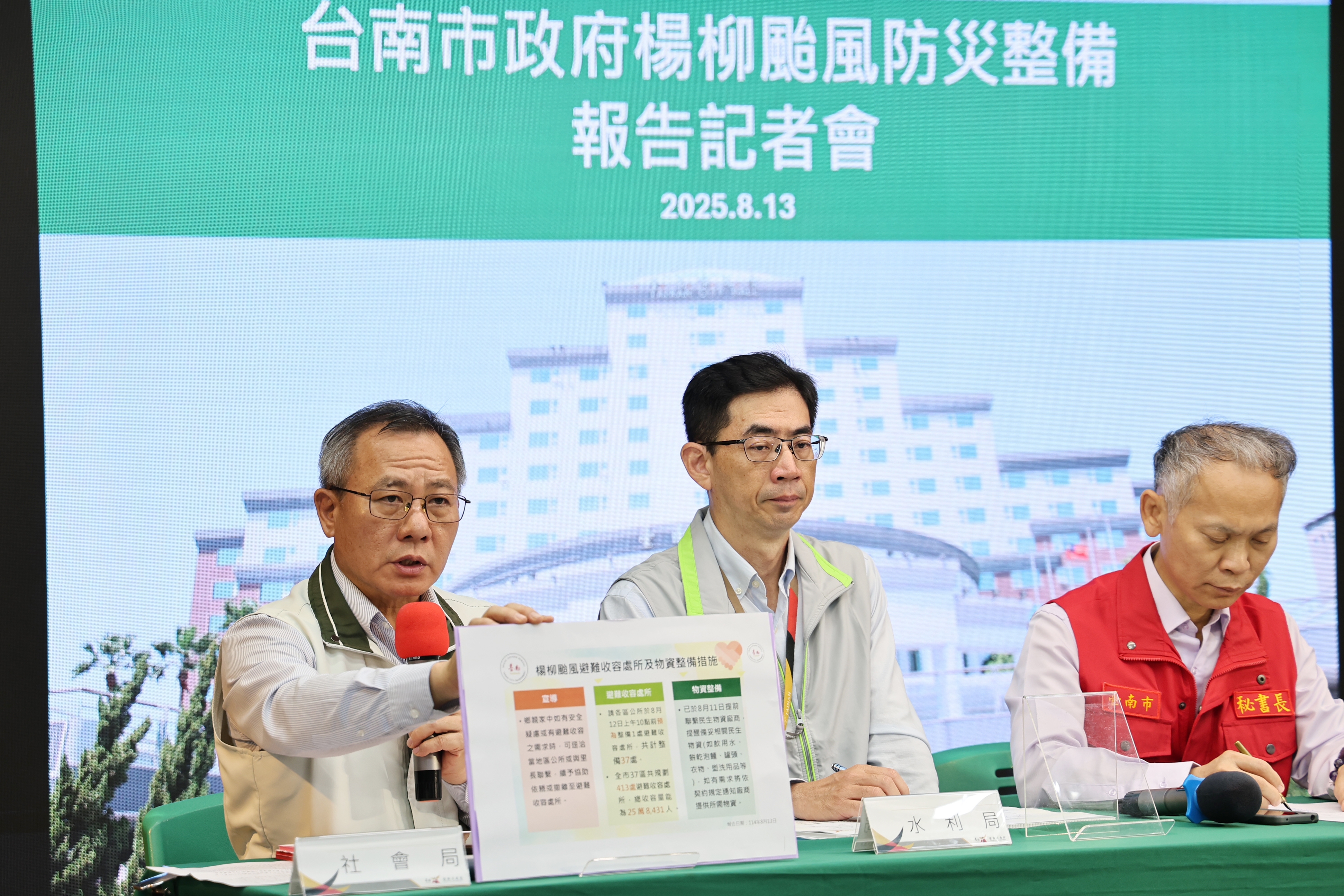 全力防範楊柳颱風來襲 南市府整合各單位全方位應變保障市民安全
