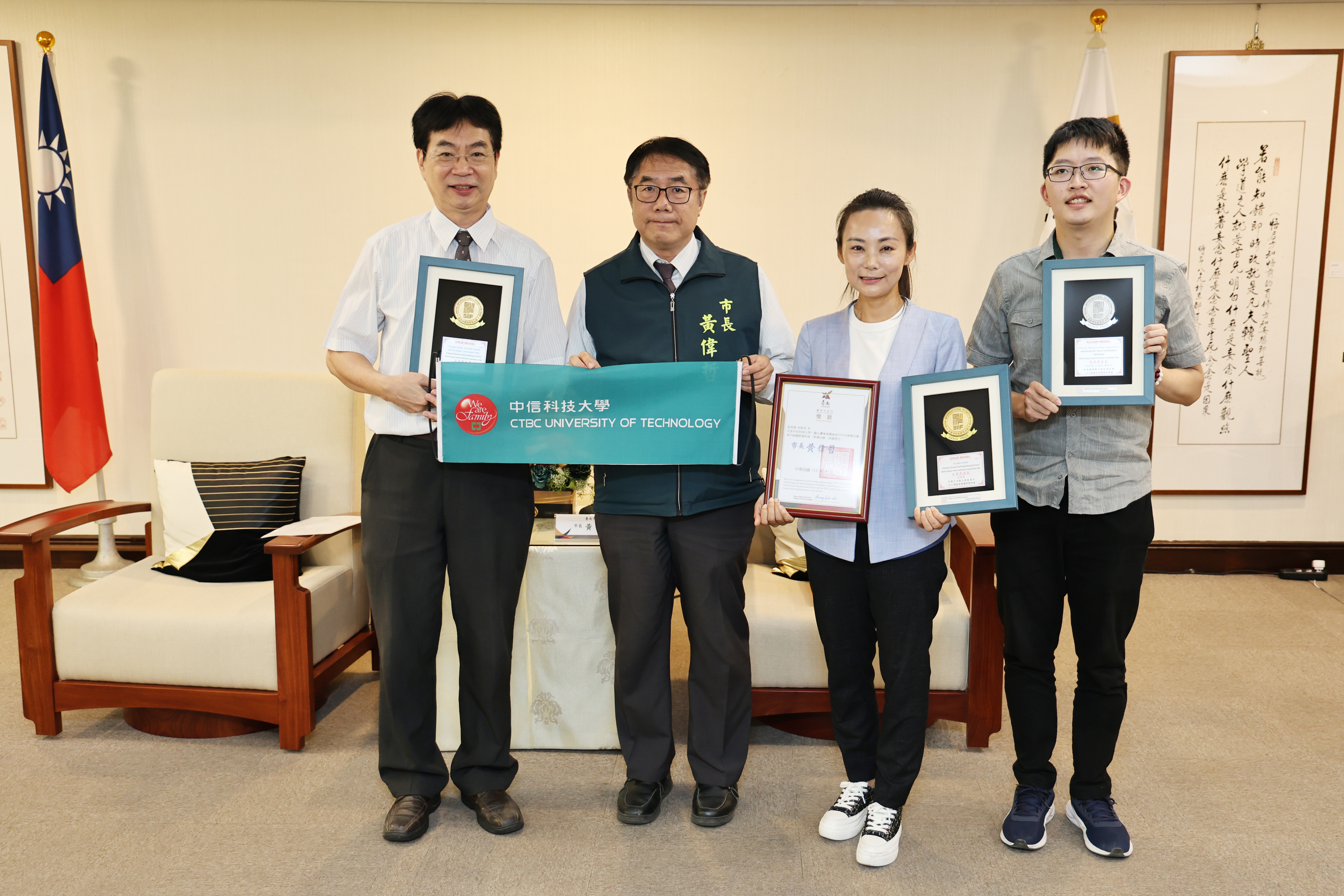 台南代表國際發明展奪6金4銀1銅 黃偉哲肯定台南研發實力被世界看見
