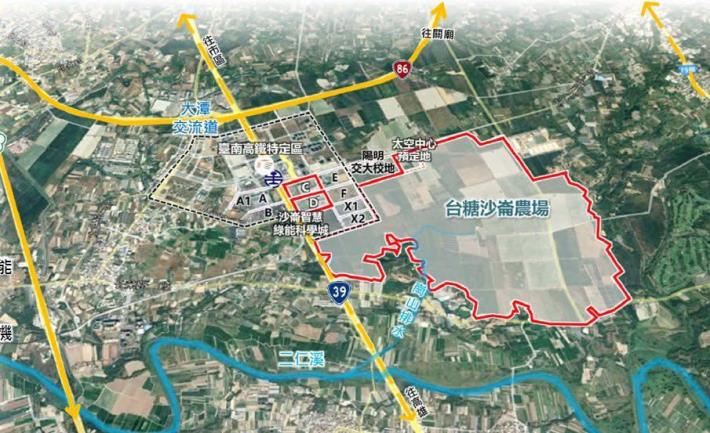 沙崙產業園區示意圖