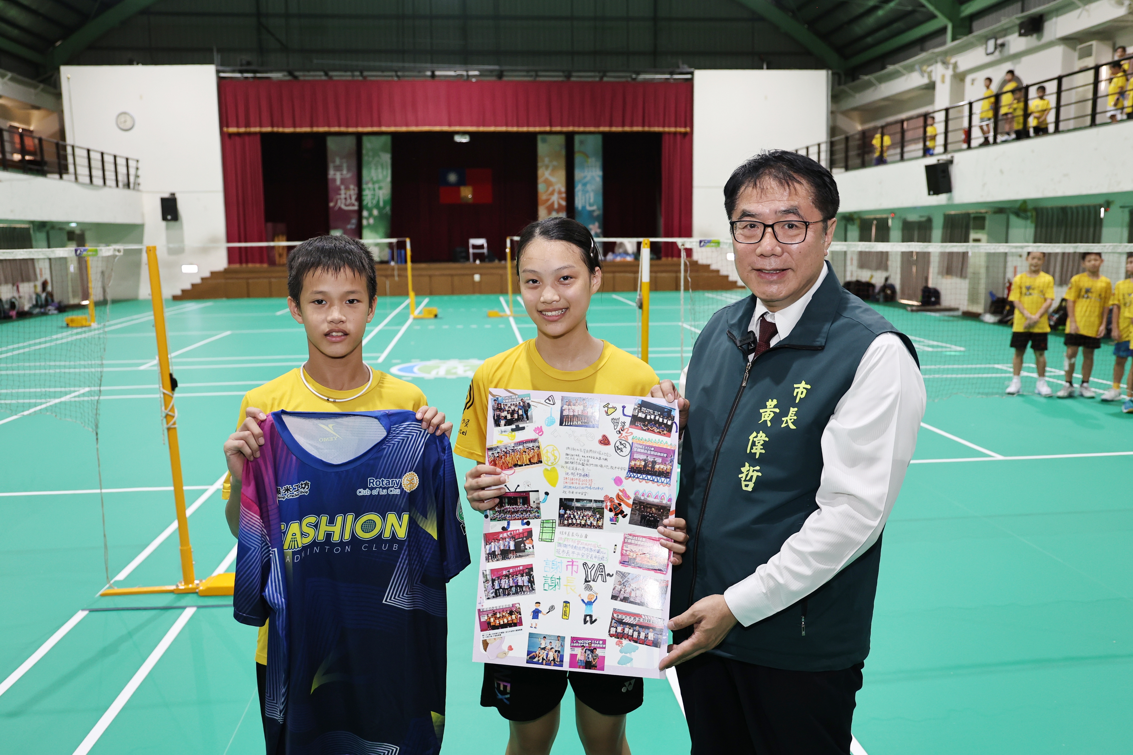 南市文化國小羽球場修繕啟用 黃偉哲盼打造更舒適、安全的訓練場地