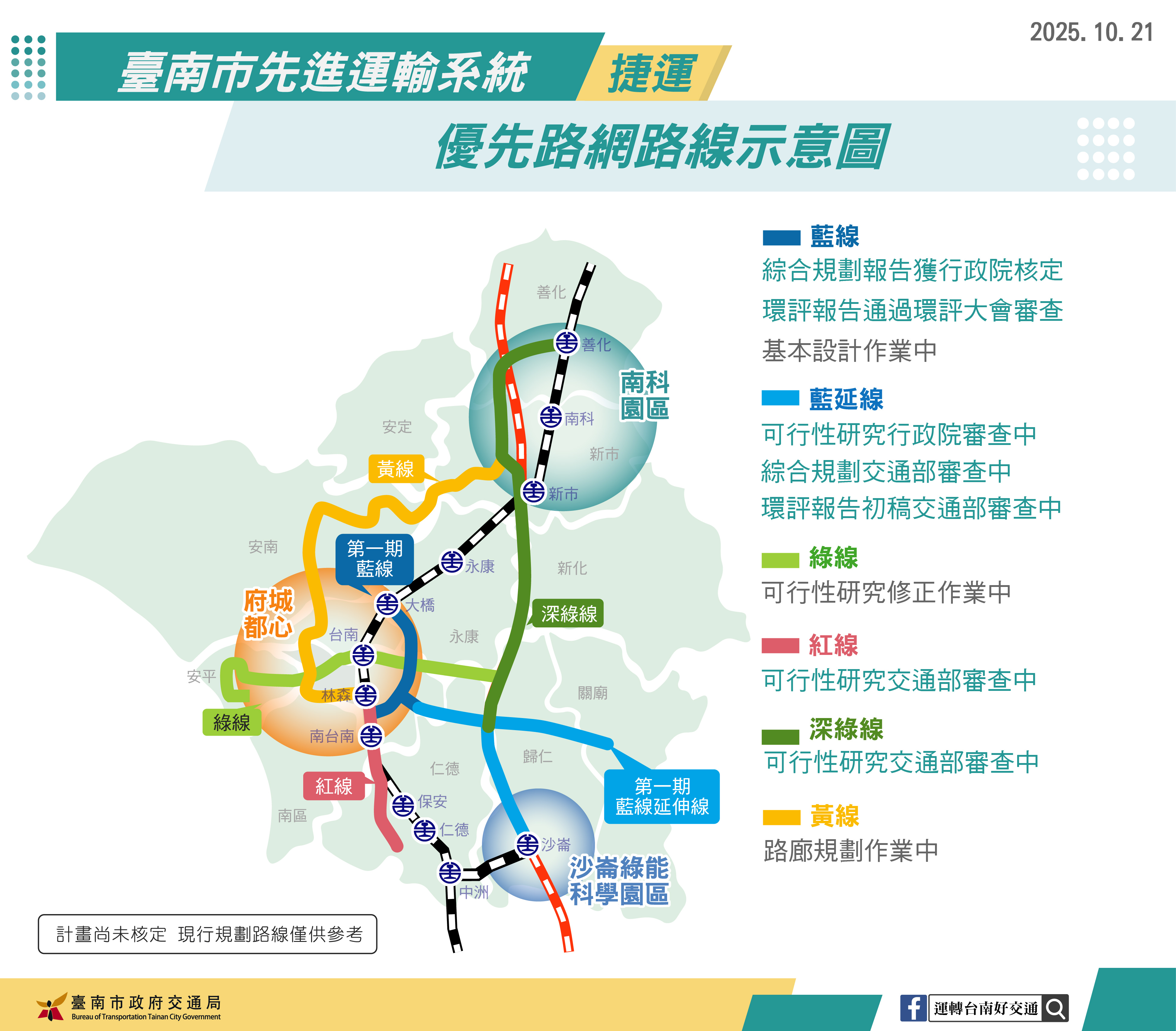 台南首條捷運藍線政院核定 黃偉哲：古都交通即將邁入新篇章