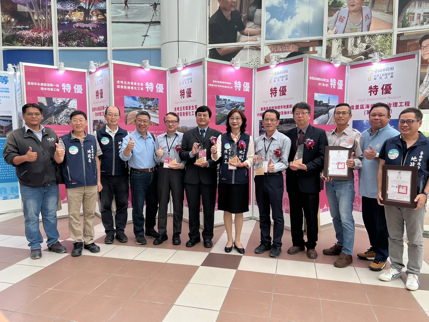 「臺南市喜樹灣裡市地重劃、代辦區外灣1滯洪池及抽水站工程」獲南市府第7屆公共工程優質獎特優