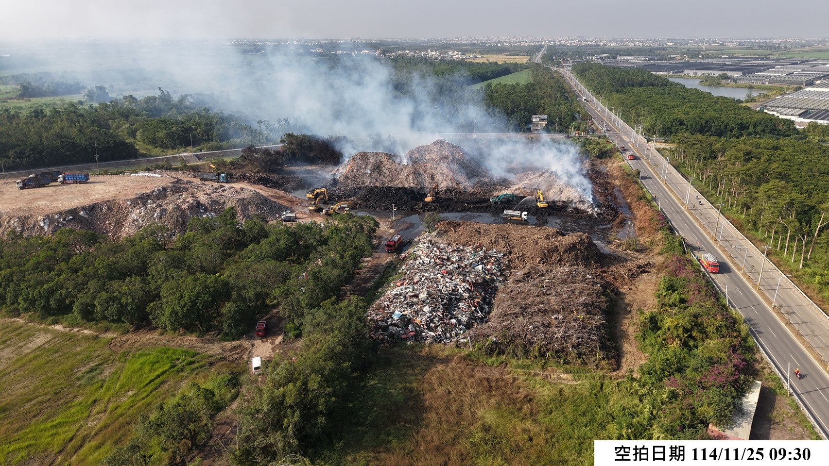 烏樹林火勢已獲控制  環保局：分區管理、強化巡查全面啟動