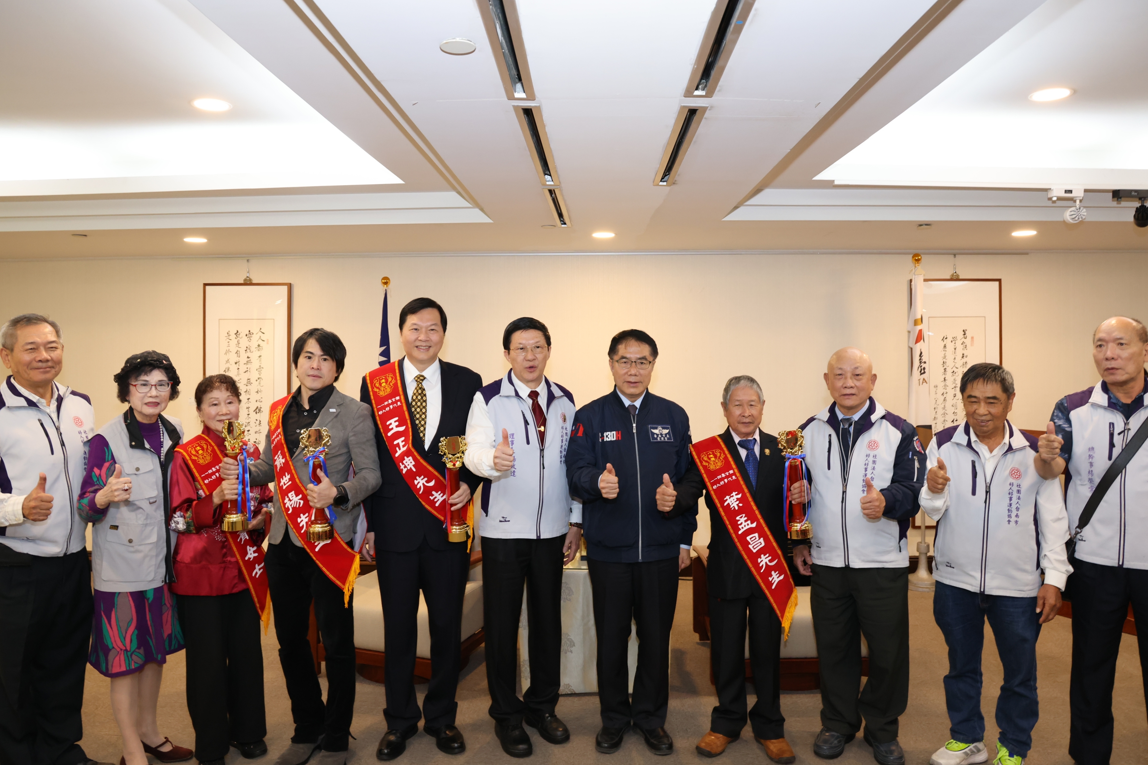 黃偉哲接見全國好人好事傑出市民　肯定善行義舉讓台南更有愛