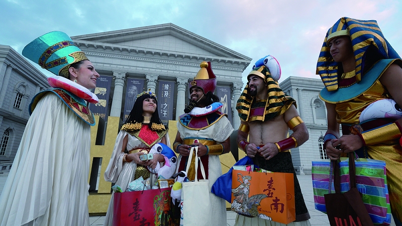 奇美大展《埃及之王：法老》開展 觀旅局推法老遊臺南 黃偉哲拍KUSO影片邀民眾分享抽50張門票