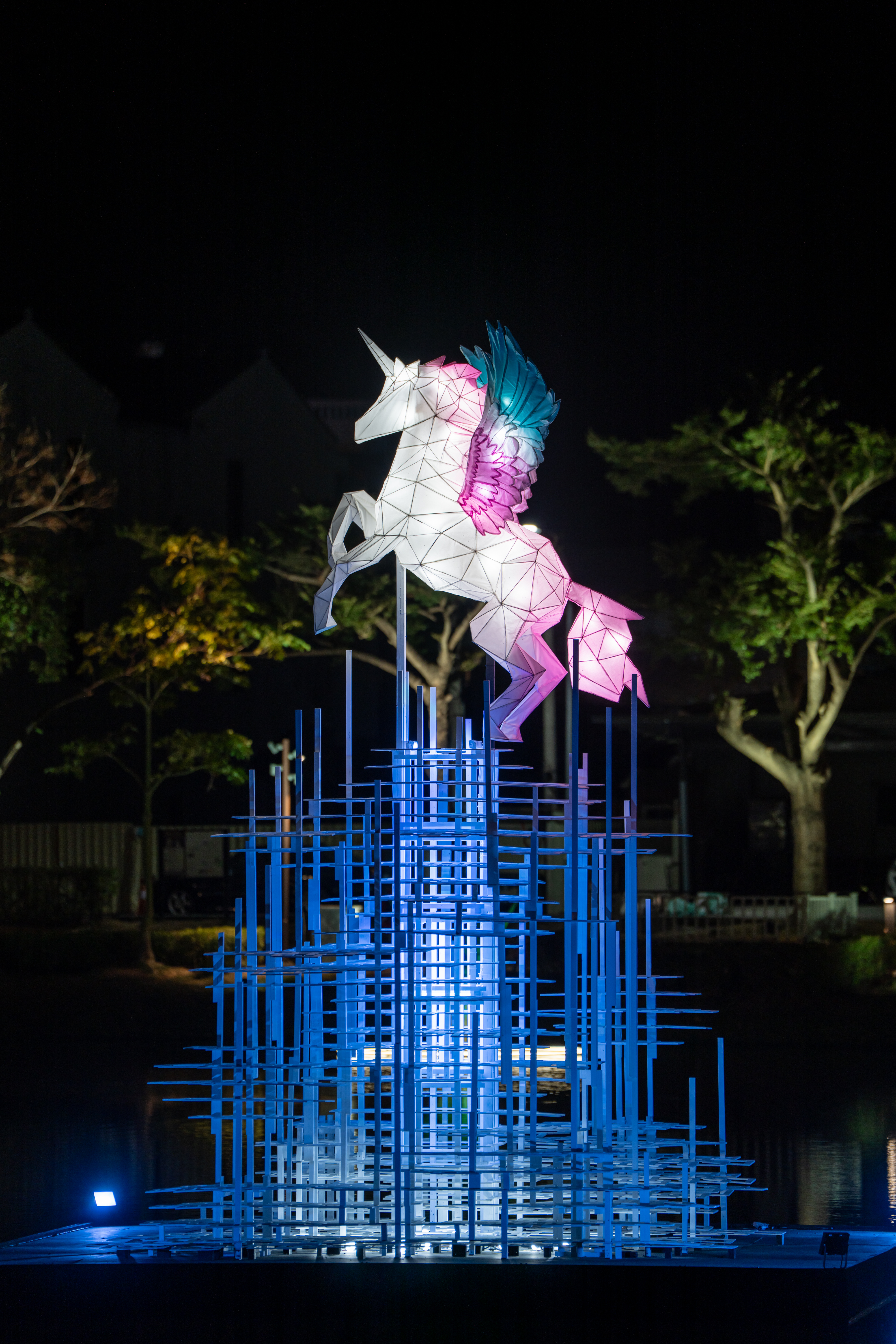 月津港燈節「雲端光景」浪漫啟燈點亮鹽水夜色 黃偉哲邀全國民眾親身體驗台南之美