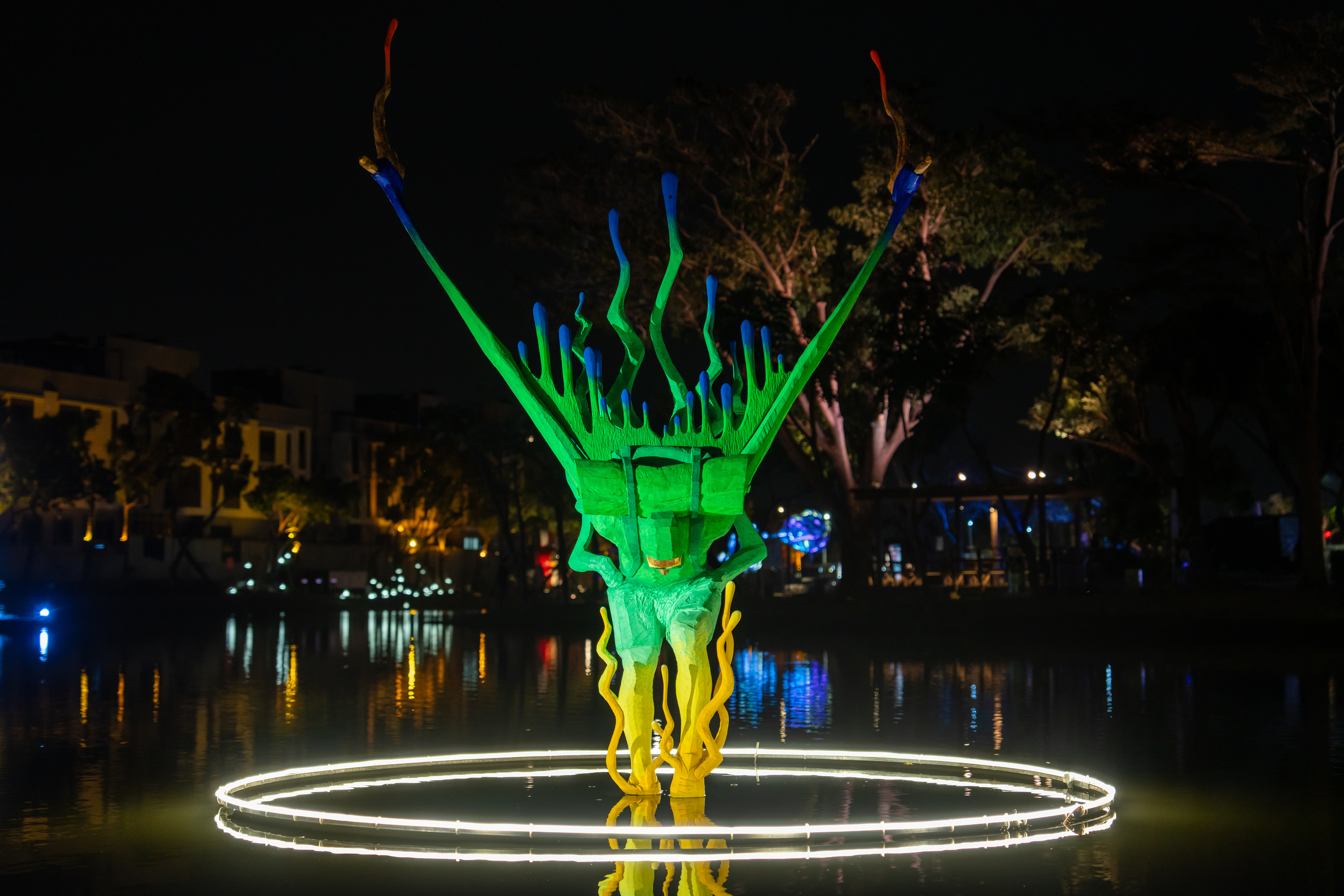 月津港燈節「雲端光景」浪漫啟燈點亮鹽水夜色 黃偉哲邀全國民眾親身體驗台南之美