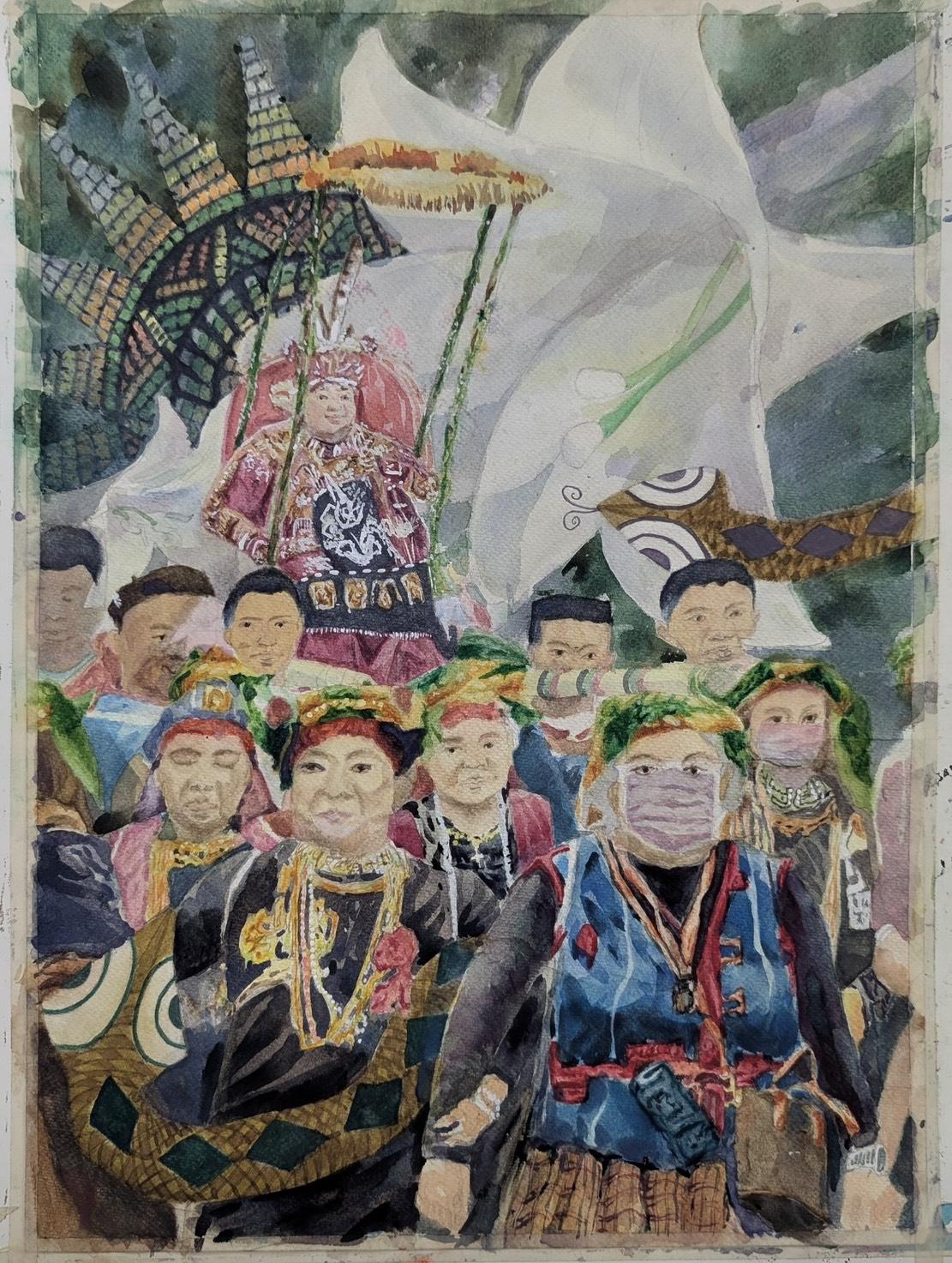 畫出排灣族精彩文化! 官田國中楊喬琳勇奪全國原住民兒童繪畫創作比賽特優 市長黃偉哲表揚