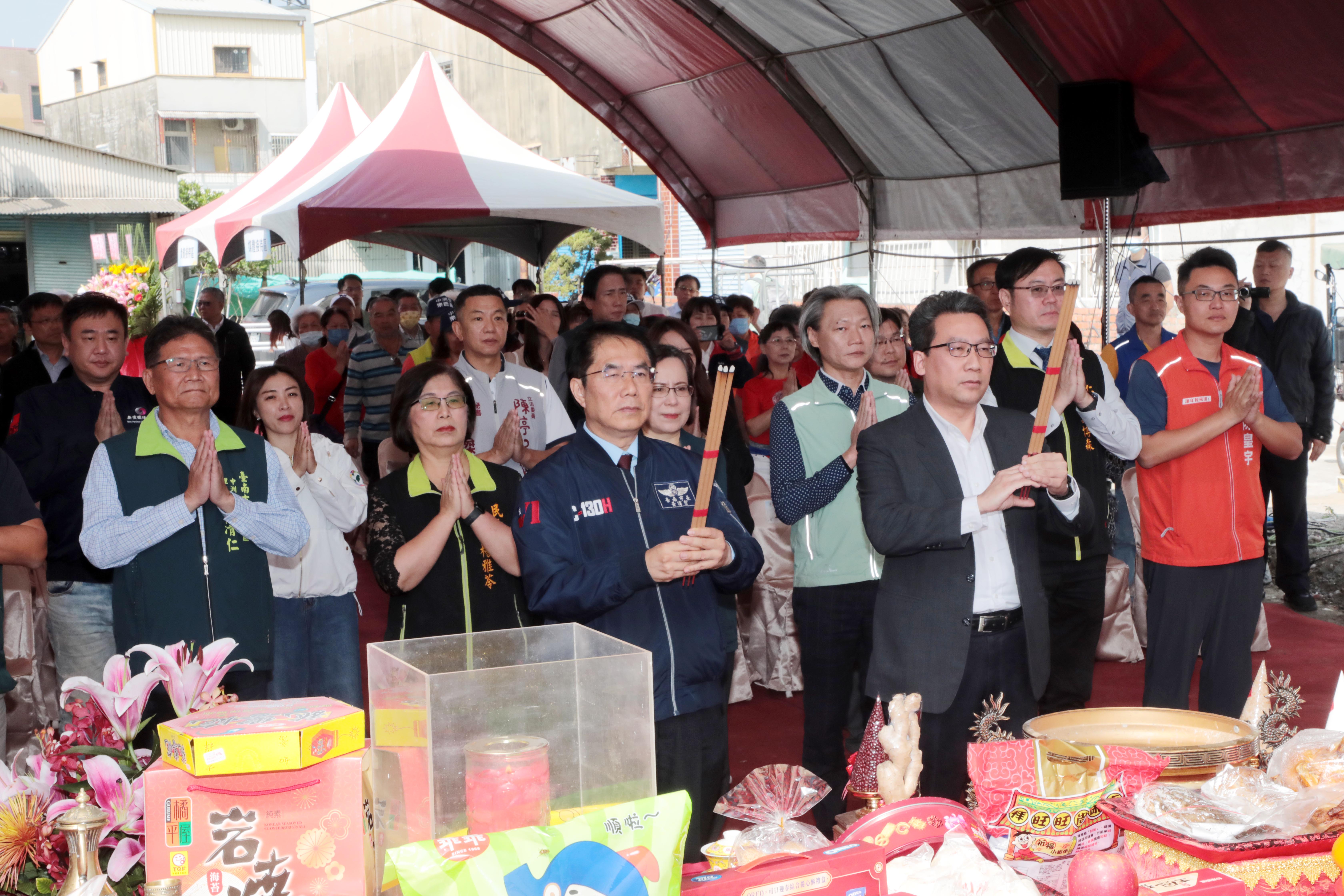 黃偉哲主持中洲市場重建動土 斥資四千萬打造仁德民生新地標