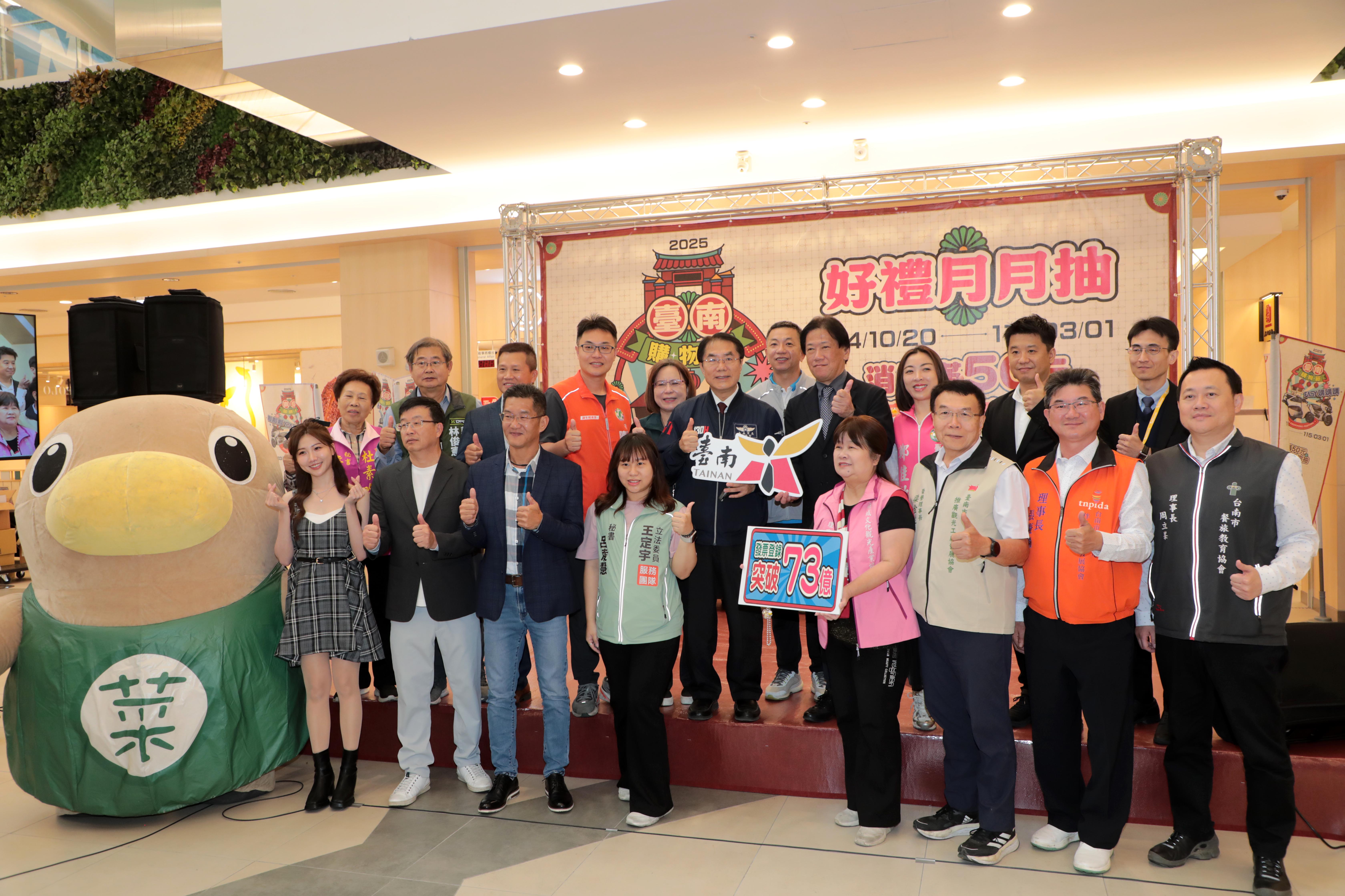 台南購物節登錄金額破73億元  黃偉哲揭曉百萬純電車得主