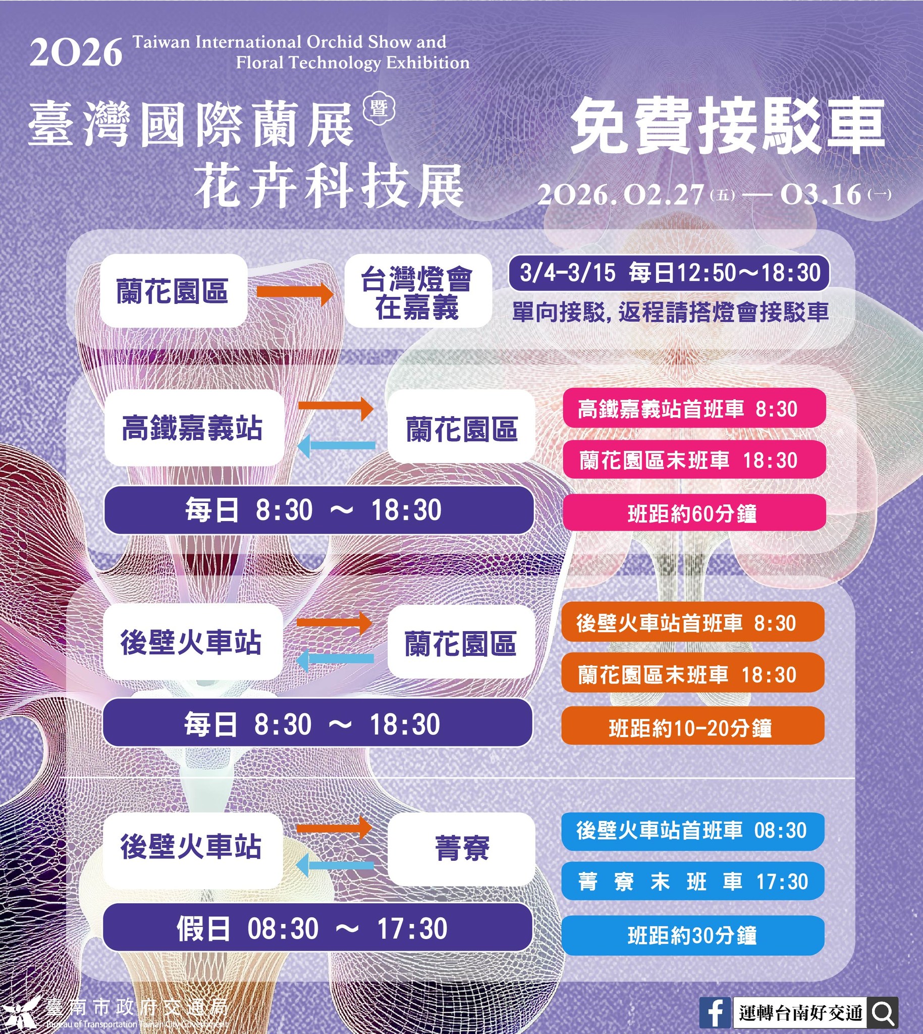 AI花海邂逅春日浪漫　2026臺灣國際蘭展串聯燈會打造婦女節賞花新體驗