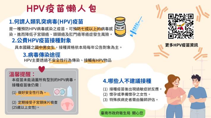 遠離人類乳突病毒(HPV)感染，從接種疫苗開始