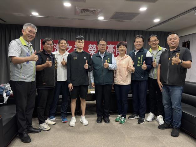 臺南桌球選手凱旋歸來 市長黃偉哲高度肯定世大運傑出表現