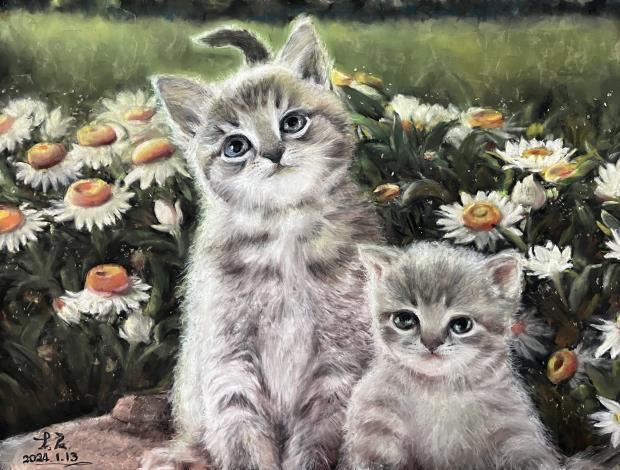 臺南市政府民治市政中心藝文展：劉素君創作個展--粉彩．呢喃