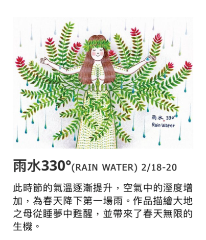 葉佳純圖文創作展．畫說台灣24節氣-14-雨水