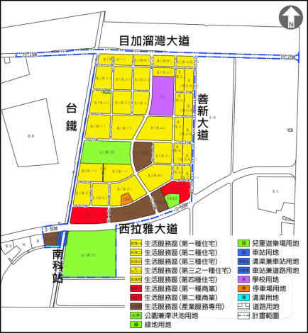 臺南科學工業園區特定區計畫（不含科學園區部分）（新市區建設地區開發區塊L及M）細部計畫圖