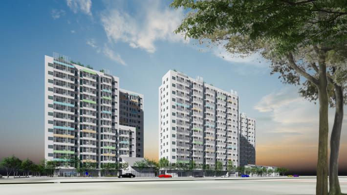 臺南市東區新都安居社會住宅建築模擬示意圖