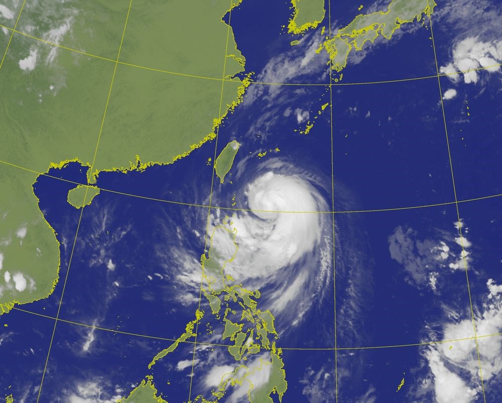 中央氣象局29日晚上8時30分發布颱風米塔的陸上警報。（圖取自中央氣象局網頁cwb.gov.tw）