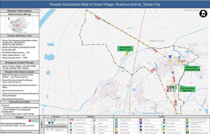 Disaster Evacuation Map of Ximei Village（溪美里英文版）.JPG