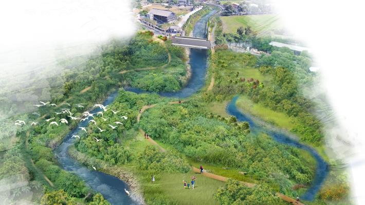竹溪水岸改善及環境營造願景模擬圖