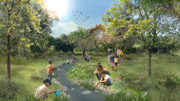 竹溪水岸改善及環境營造親水小溪模擬圖