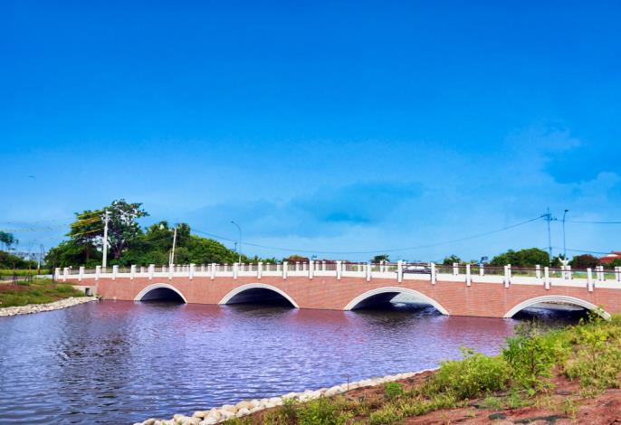 月津港「古月橋」增添人文地景及水岸休閒氛圍