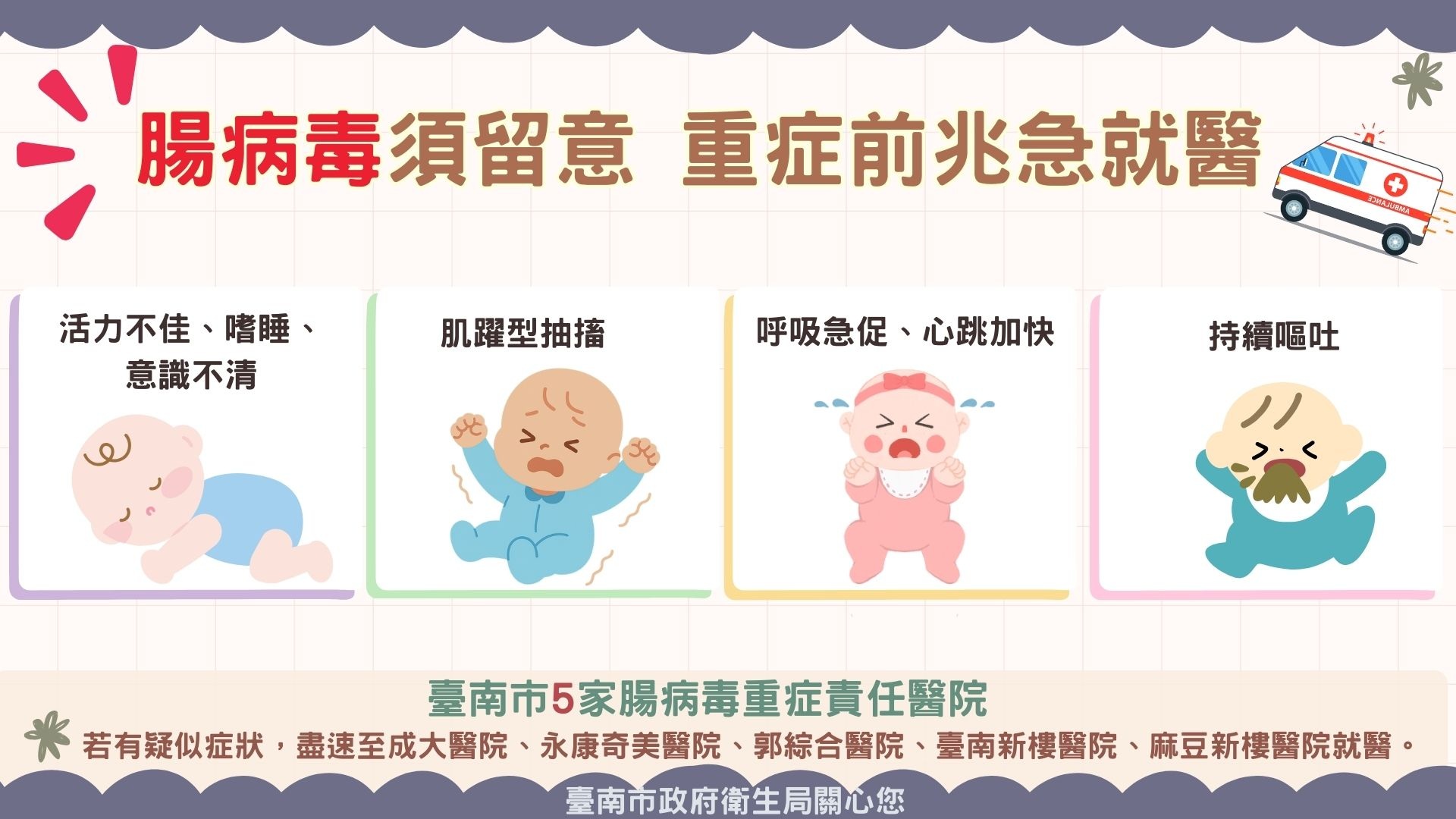 注意腸病毒重症警訊