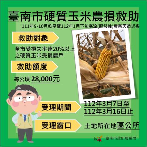 台南市硬質玉米救助圖卡