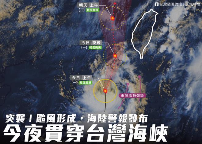米克拉颱風預估路徑
