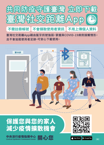 臺灣社交距離App宣導海報