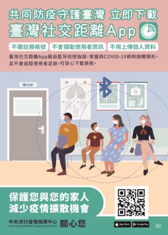 台灣社交距離APP宣導海報
