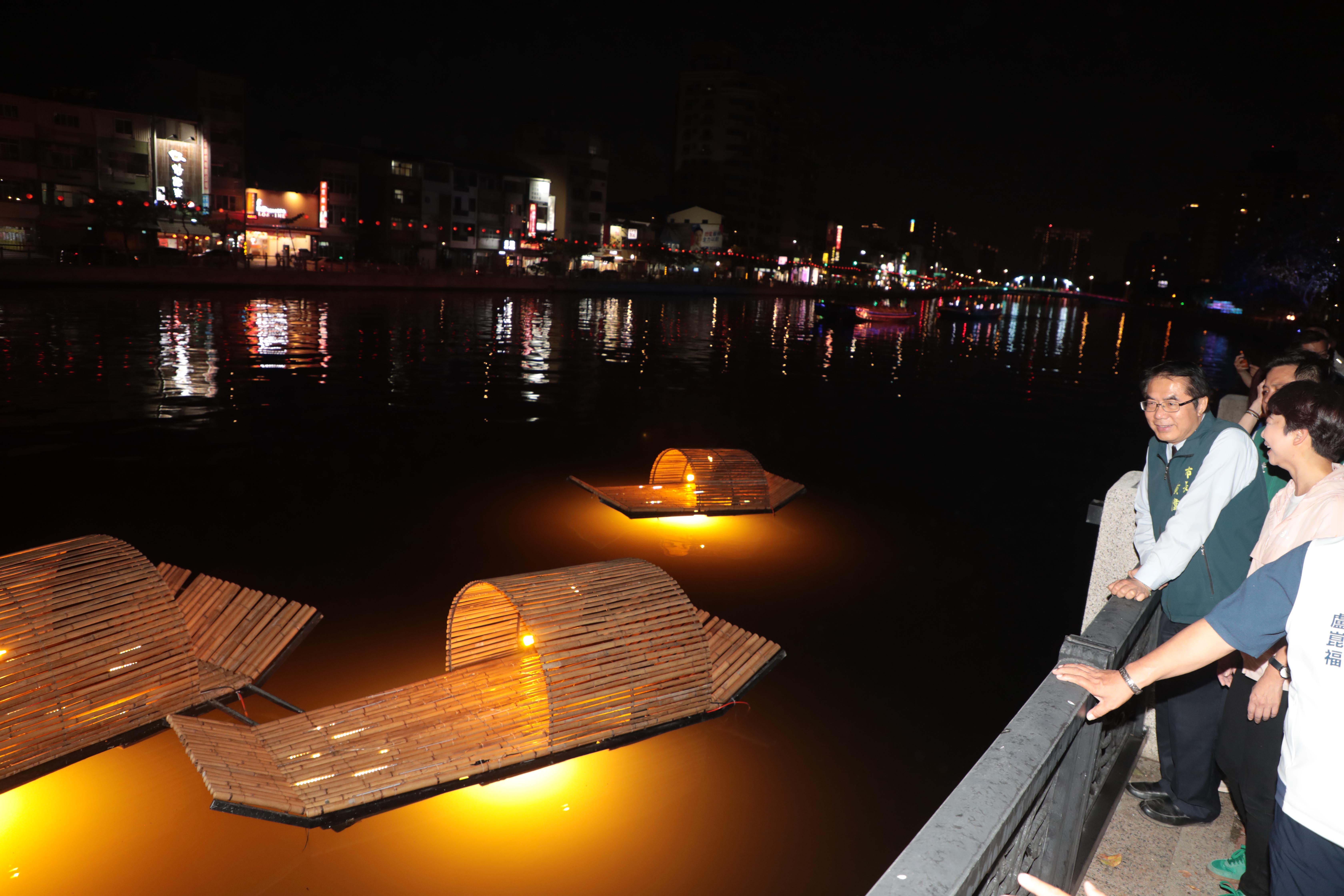 台南運河百年啟燈　光影藝術點亮安平水岸新風貌