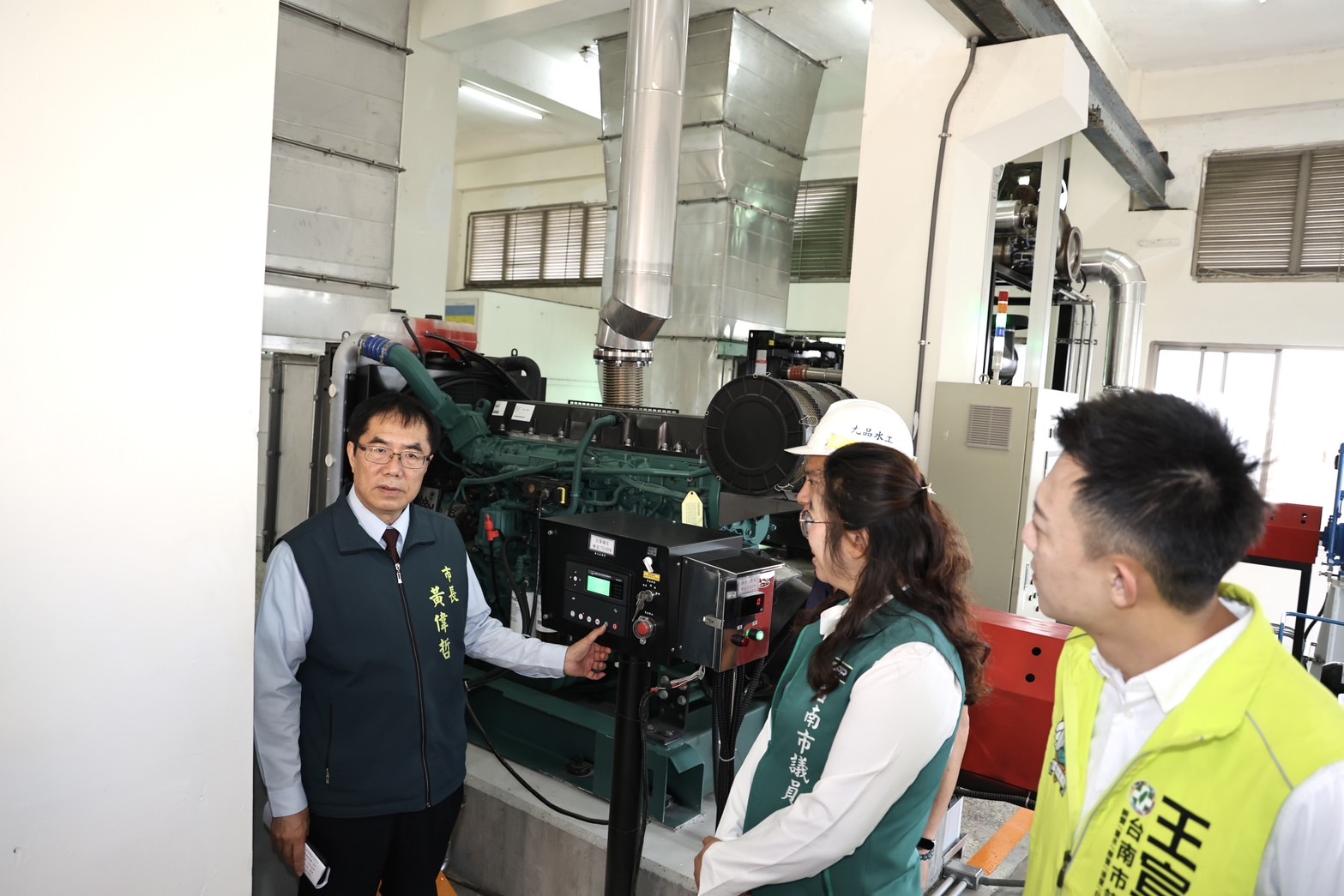 黃偉哲視察南興抽水站更新工程　確保汛期防洪無虞