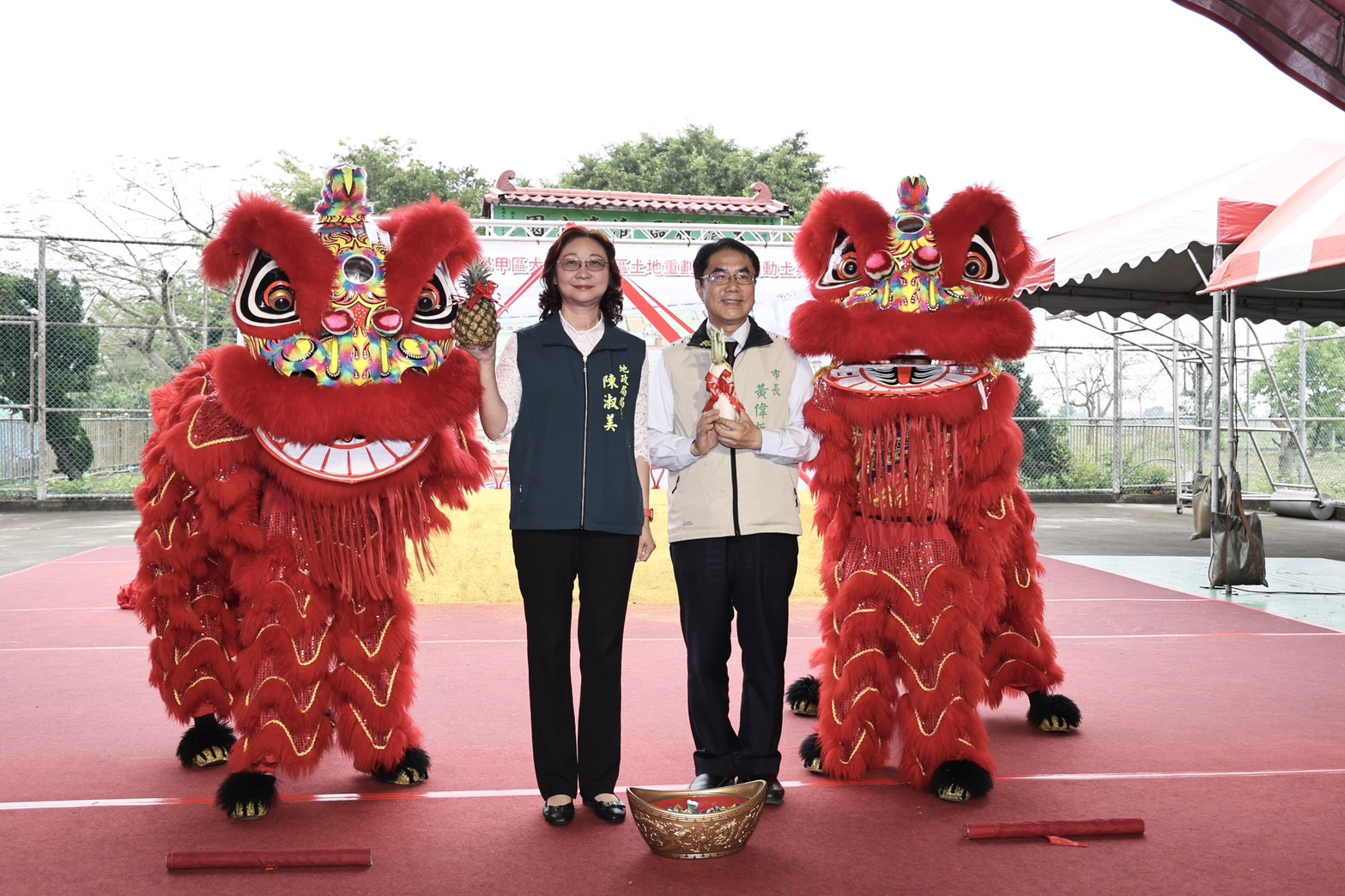 學甲區大灣農村社區土地重劃工程正式啟動 黃偉哲肯定是雙贏政策