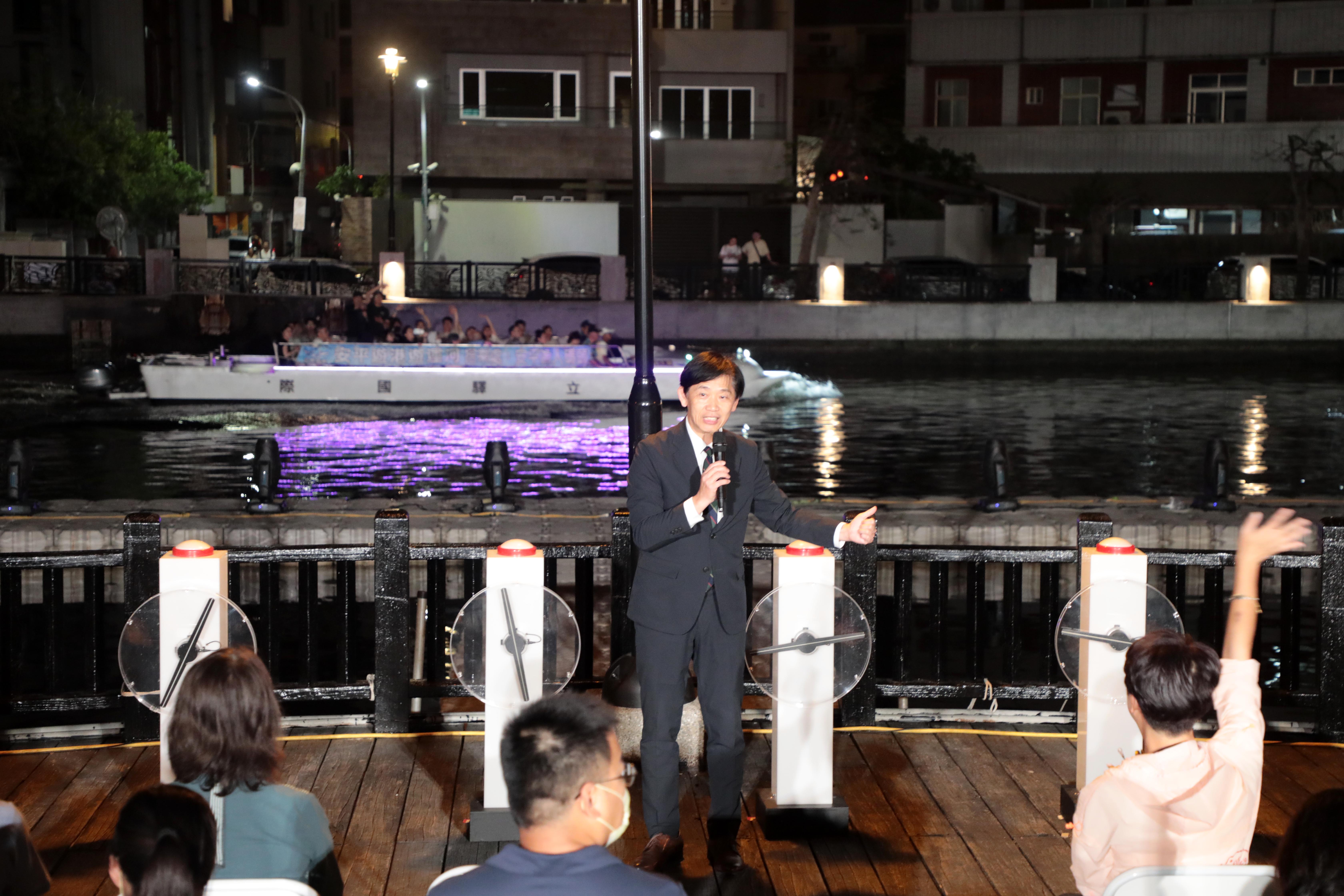 台南市運河水岸燈光秀 點亮夜間景觀 重現百年風華