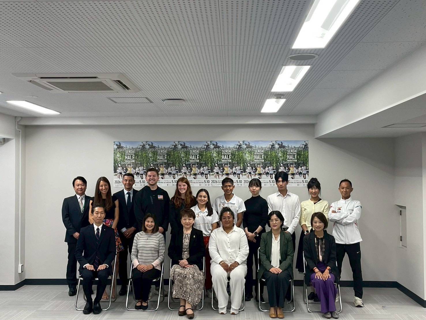 台南市代表隊赴日本仙台參加國際半程馬拉松，深化友誼城市體育交流
