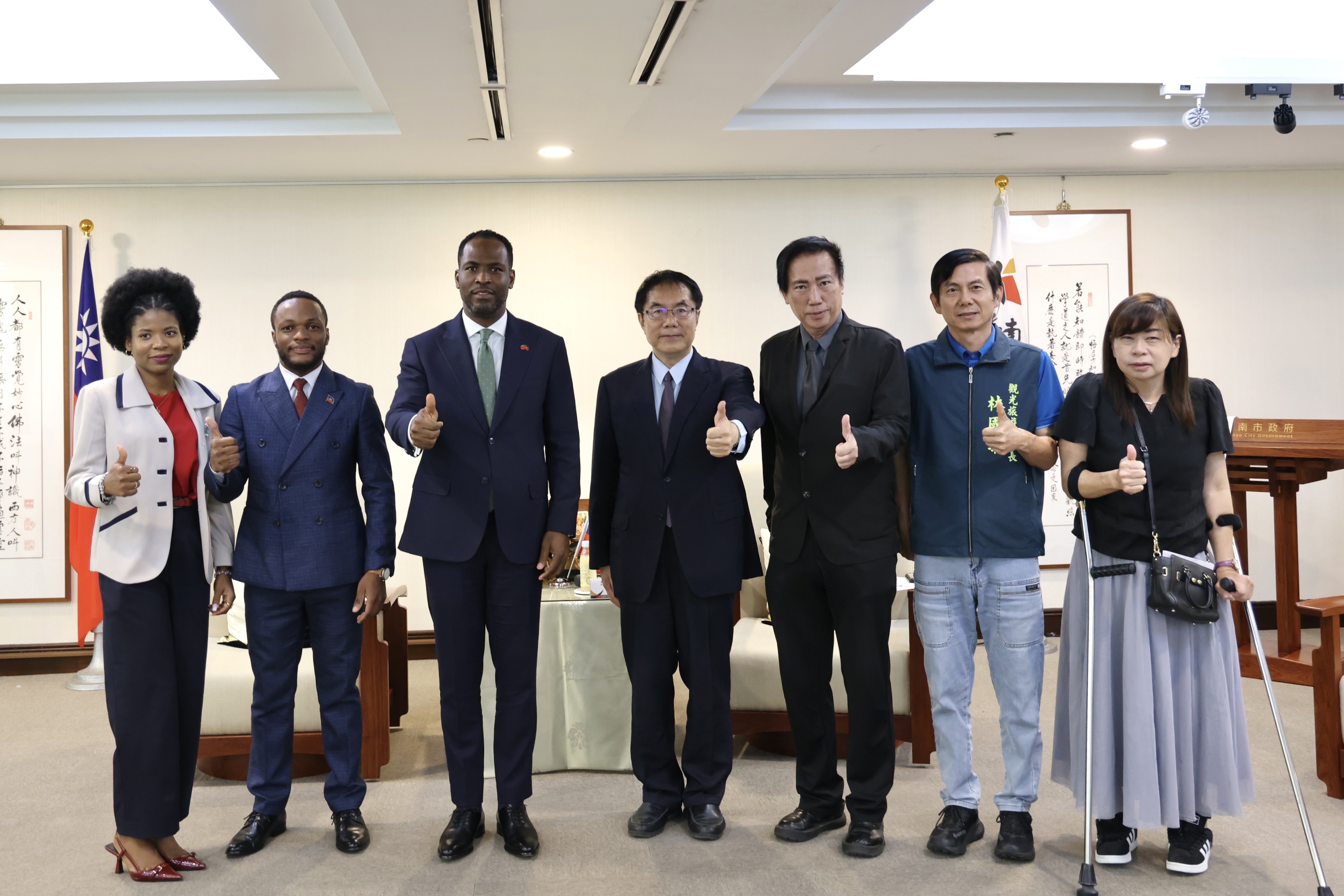 海地駐台大使潘恩 拜會台南市 黃偉哲感謝國際盟友支持