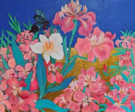 臺南市政府民治市政中心藝文展：劉麗芬藝術聯展-風生水起･花開盛事