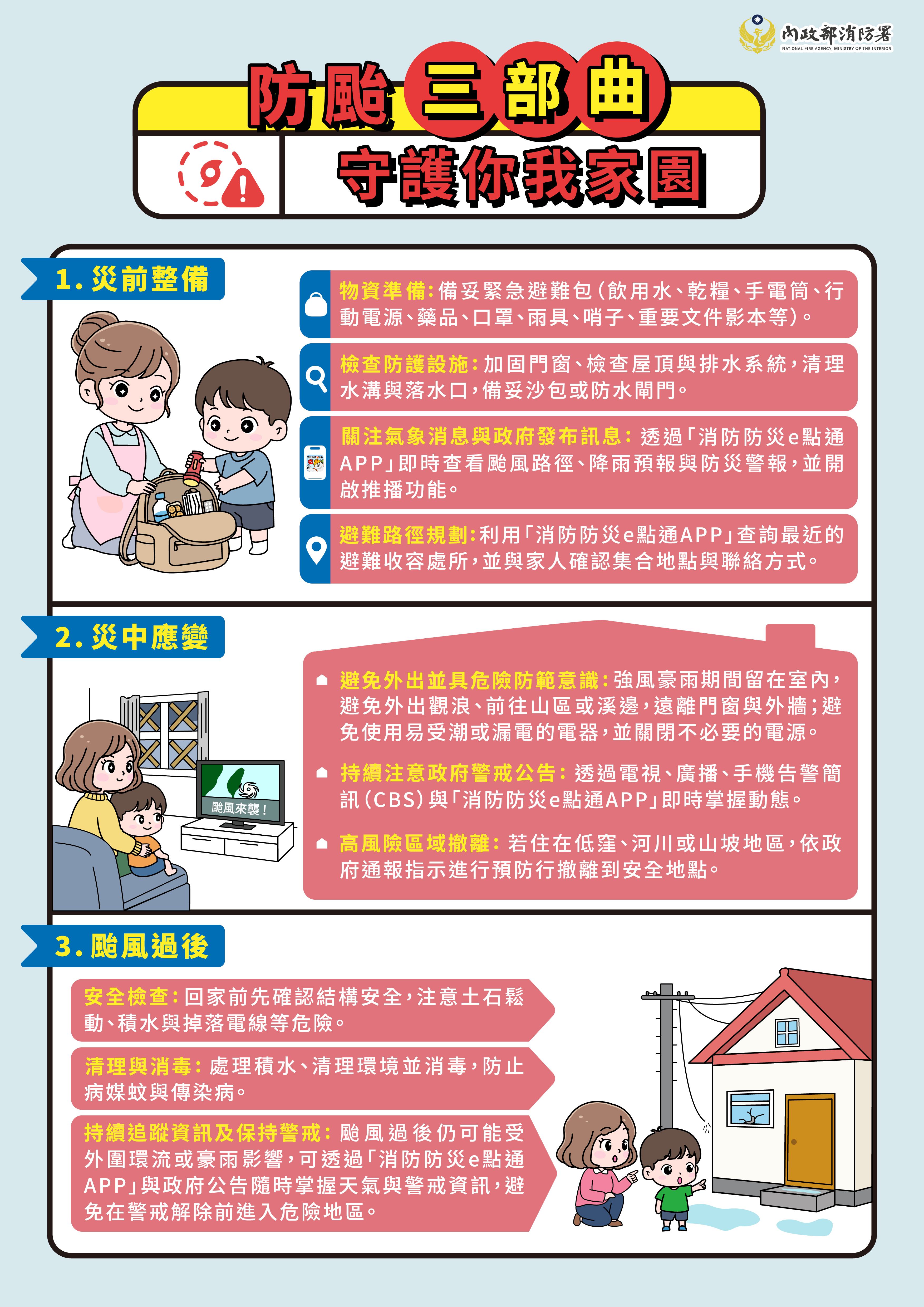 防颱宣導圖卡